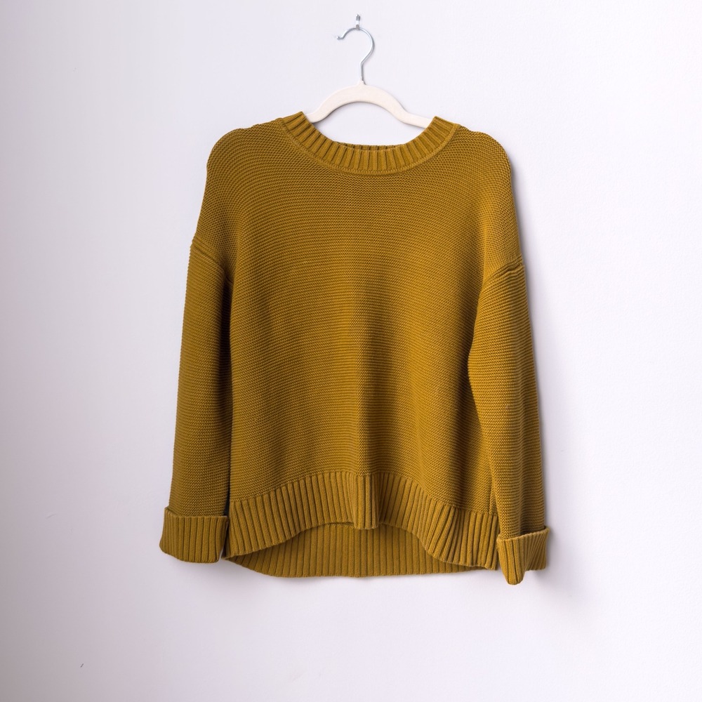 Cotton Boxy Boho Fall Everlane Sweater Medium Classic Capsule Cottage